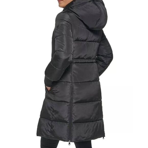 NWOT Kenneth Cole Anorak Puffer Coat Jacket: Warm Comfy Flattering Fit & Flare - Picture 3 of 14